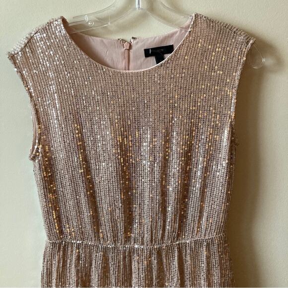 J.Crew Sequin Cap Sleeve Dress Blush /Rose Gold Size 2 - Picture 3 of 11